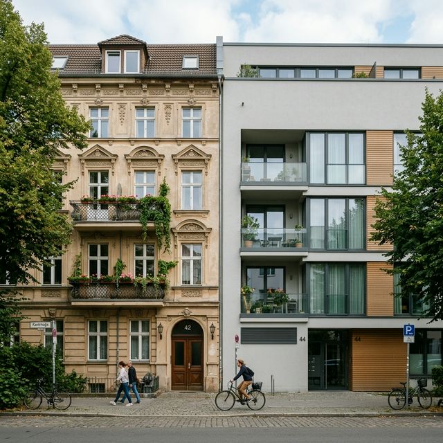 Altbau und Neubau nebeneinander – die AfA-Sätze unterscheiden sich nach Baujahr
