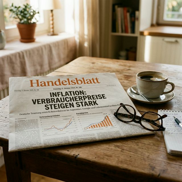 Grafik des Verbraucherpreisindex mit steigendem Verlauf