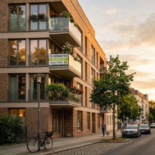 Modernes deutsches Mehrfamilienhaus bei Abendlicht – typisches Renditeobjekt für Kapitalanleger